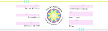 Star and Crossbones Yarn Label Design